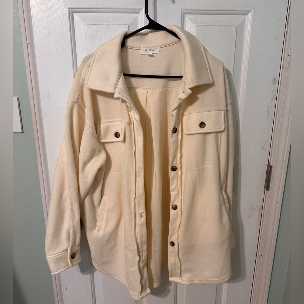 Heimish button down fleece shacket